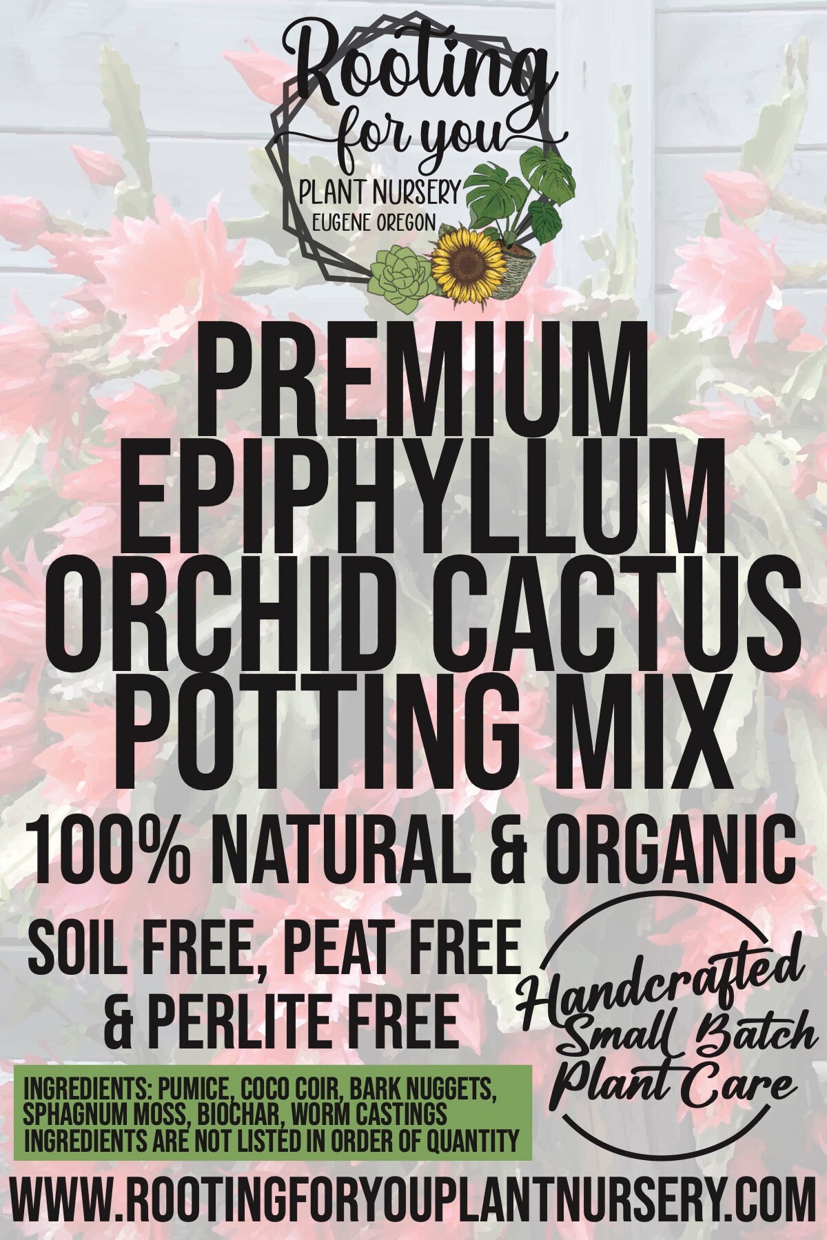 Epiphyllum Orchid Cactus Premium Soil Less Potting Mix Oregon Licensed ...