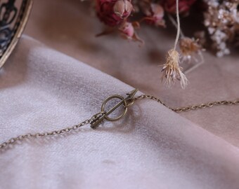 Arrow Through Circle Bracelet | Antique Bronze | Archer