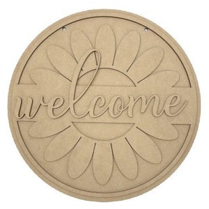 Welcome - Large Daisy Hanger