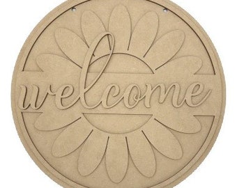Welcome - Large Daisy Hanger