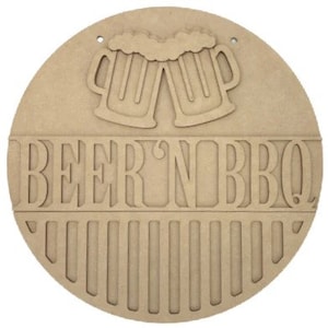Beer N BBQ Door Hanger
