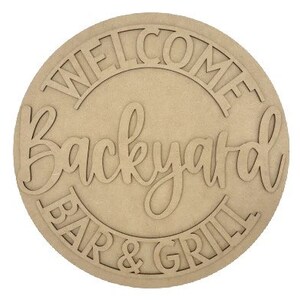 Backyard Bar & Grill Door Hanger
