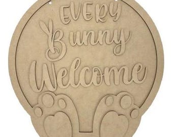 Jeder Hase Willkommen Türschild