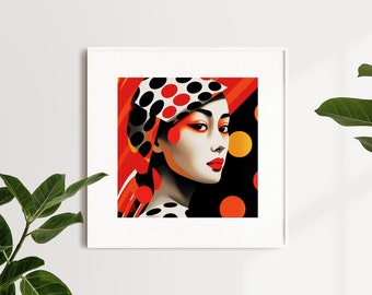 Yayoi Kusama Digital Download - Abstract Inspired Art Print - Instant Home Decor