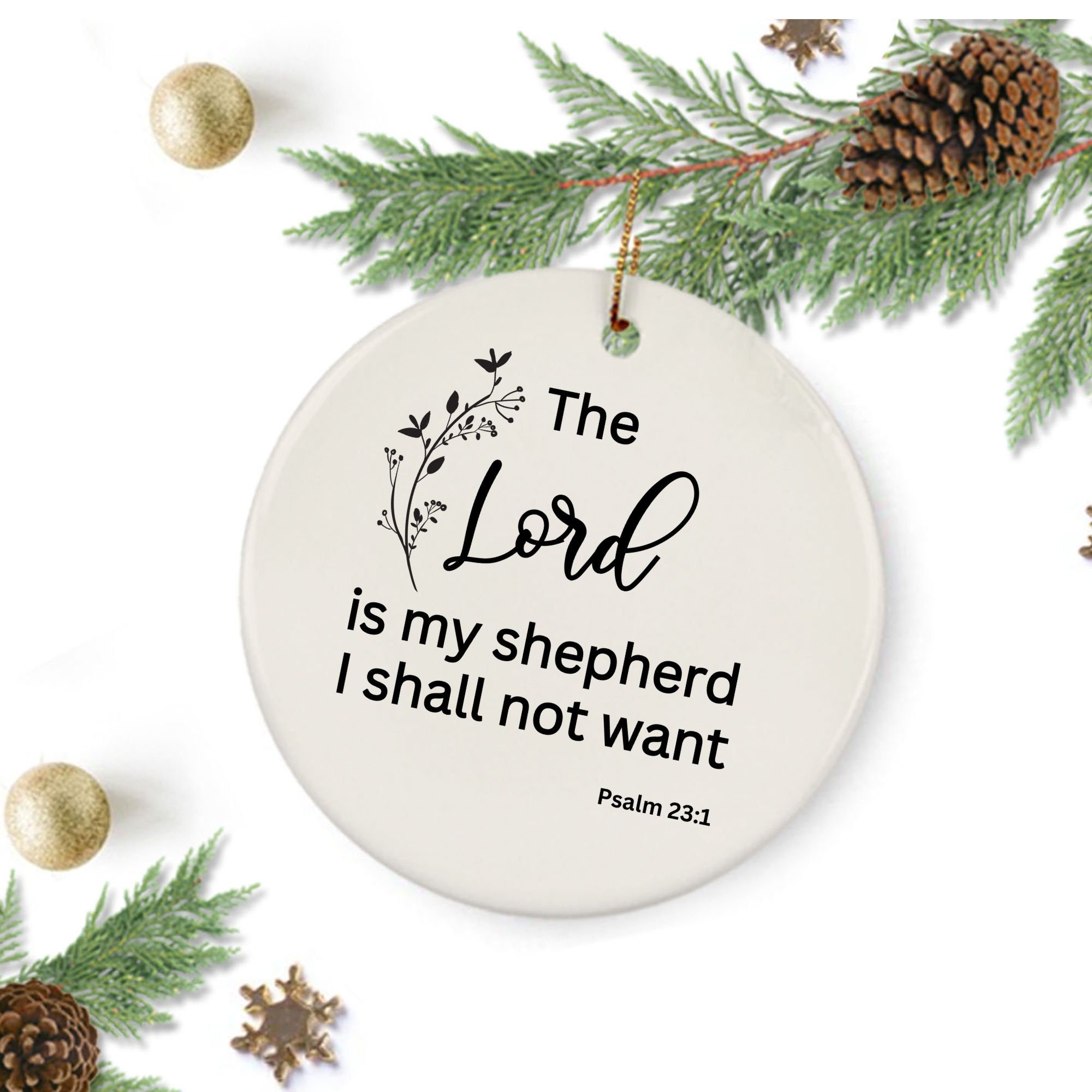 The Lord Is My Shepherd Christian Ornament - Inspirational Gifts
