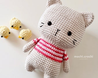 Crochet Pattern - Cat in Chicken Party - Amigurumi - PDF Digital Download