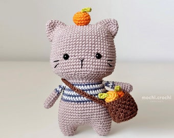 Crochet Pattern - Cat in Orange Season - Amigurumi - PDF Digital Download (ENGLISH)