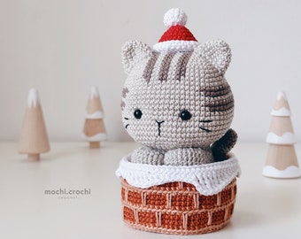 Crochet Pattern - Santa Cat - Christmas Amigurumi - PDF Digital Download