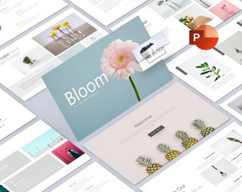Modèle de présentation Powerpoint minimal, proposition commerciale, pitch deck, design épuré, diapositive infographique