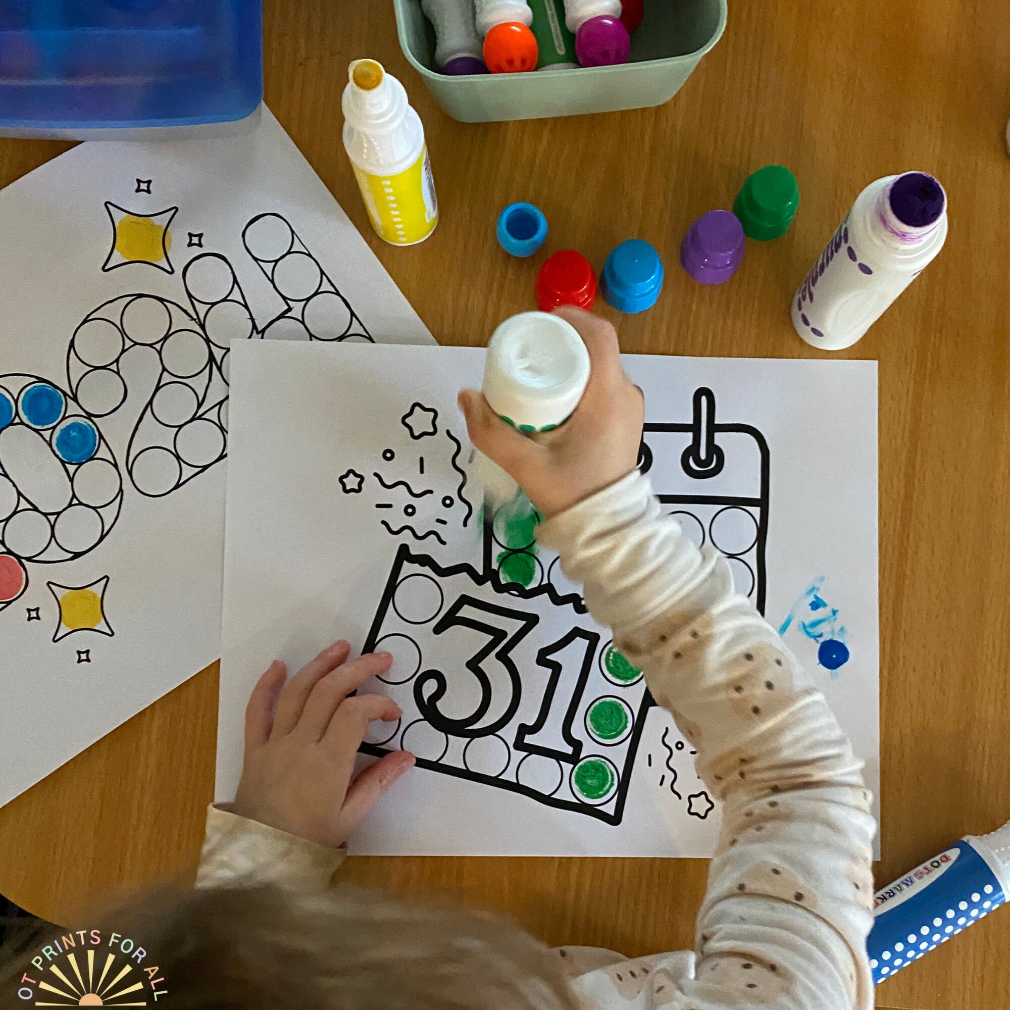 Kids New Years Activities 2024 Dot Marker Toddler New Years Eve Games ...