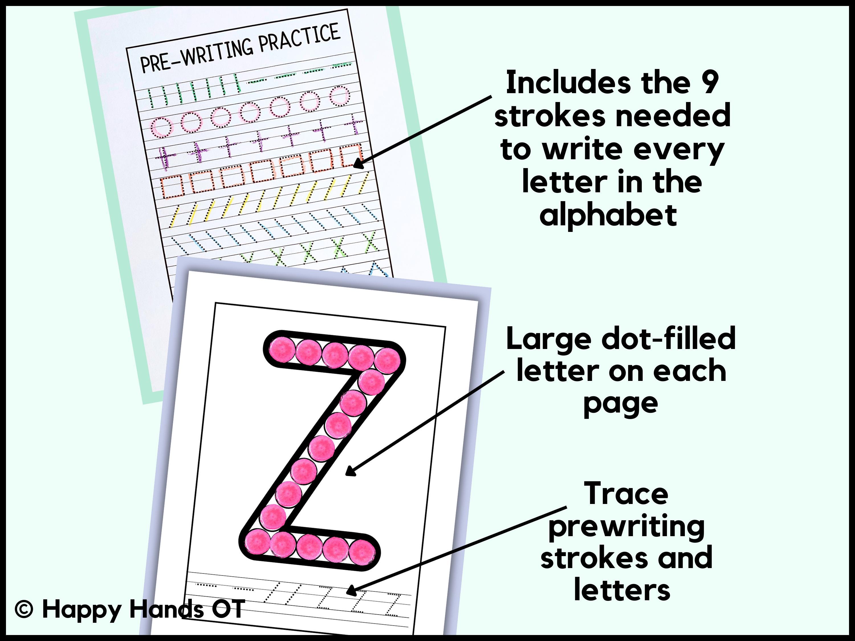Alphabet Dot Art Preschool Worksheets for Kids ABC Tracing Worksheet ...