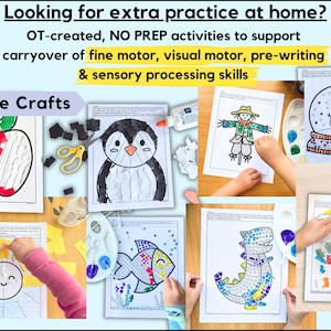 Fine Motor Skills BUNDLE Occupational Therapy Preschool Activities: OT Scissor Skills, Preschool Tracing, Dot Marker Printables Morning Work image 2
