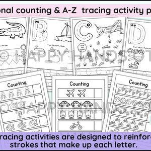 FULL YEAR Morning Menu Preschool Tracing Letters & Handwriting Practice Kindergarten Morning Menu Secular Nature Homeschool Preschool Menu image 7