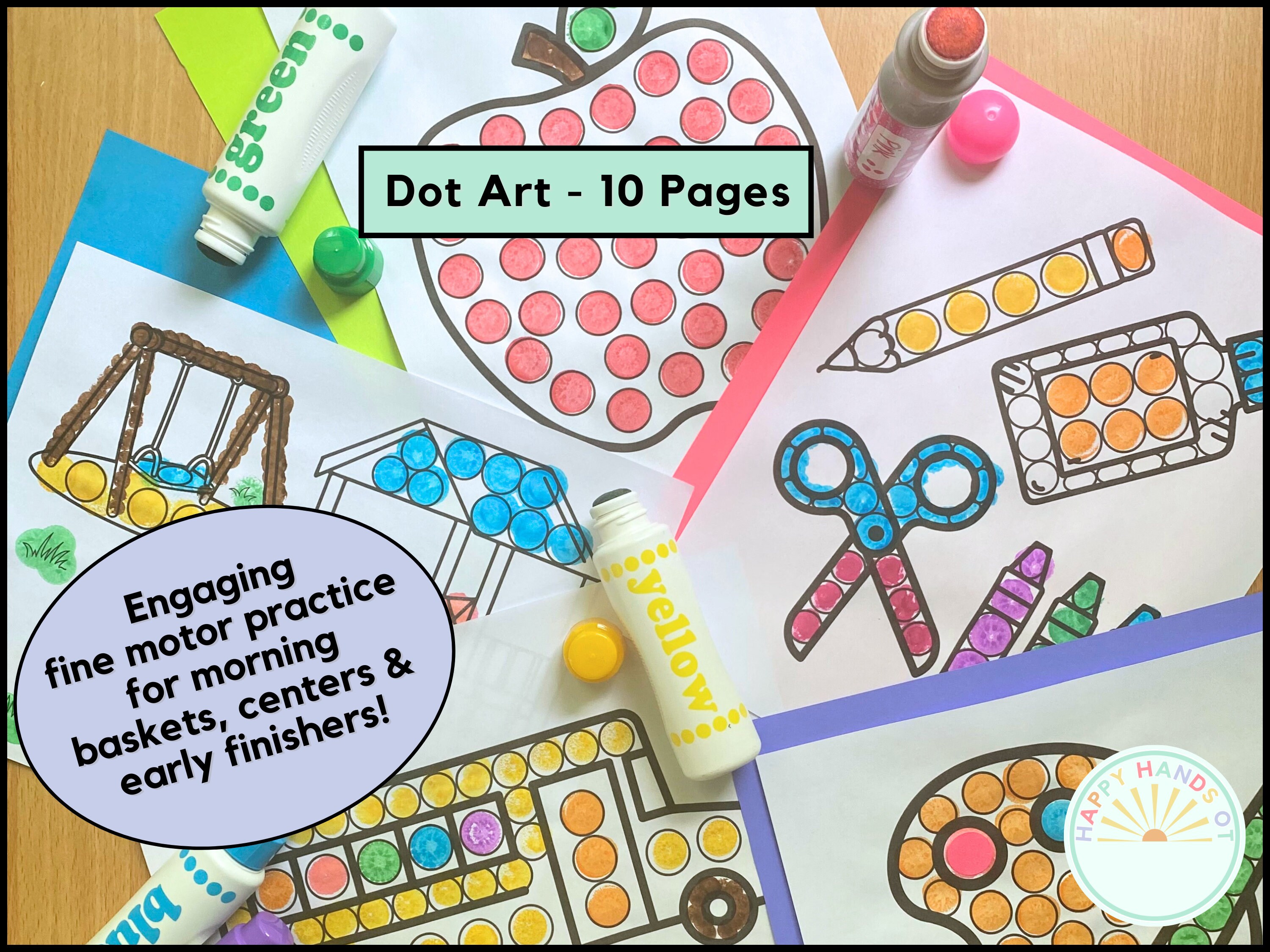 PRINTABLE BUNDLE - Back to School Coloring Dot Marker First Day of ...