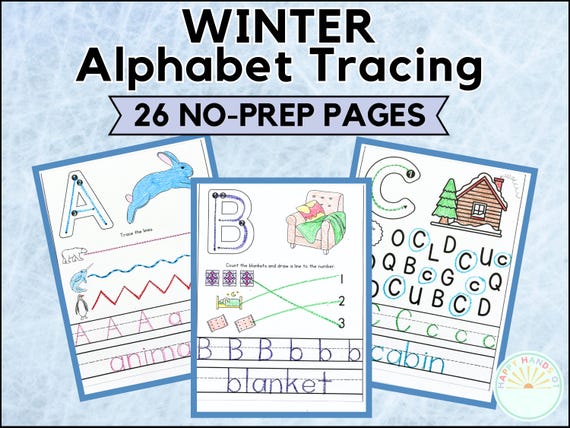 Winter Preschool Fine Motor Tracing Worksheets Preschool Tracing Winter Busy Book Winter Alphabet Winter Coloring Page Letter Tracing Shapes
