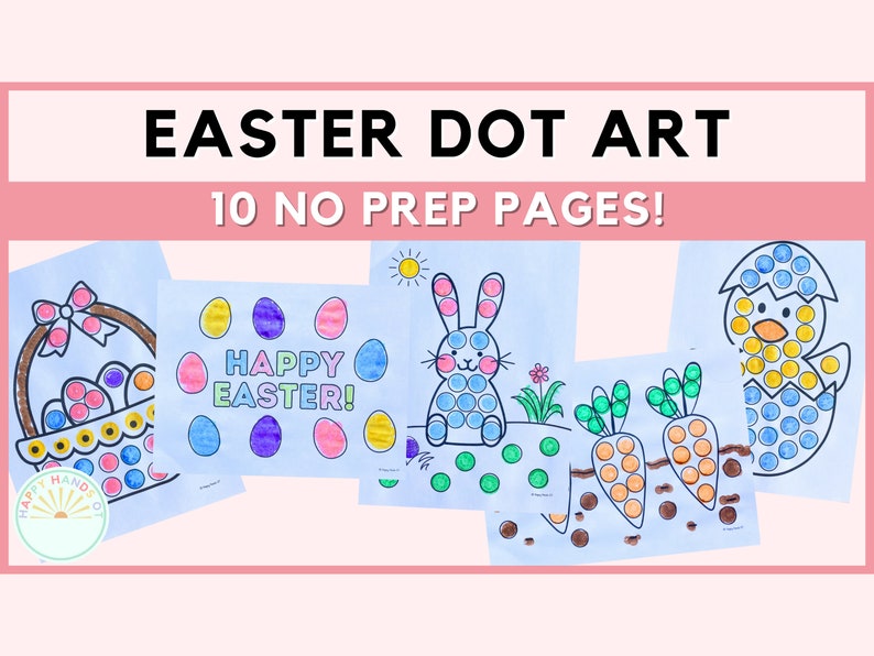 Easter Dot Art Preschool Worksheets For Kids Dot Marker Toddler Easter Preschool Centers March Activities PreK Easter Coloring Pages Dotter image 4