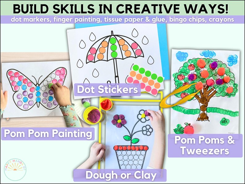Seasons Dot Marker Activity: Spring Summer Fall Winter Coloring Pages ...
