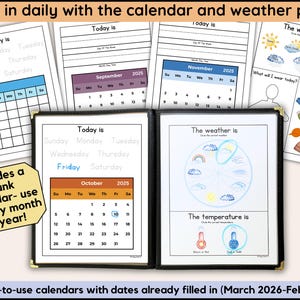FULL YEAR Morning Menu Preschool Tracing Letters & Handwriting Practice Kindergarten Morning Menu Secular Nature Homeschool Preschool Menu image 5