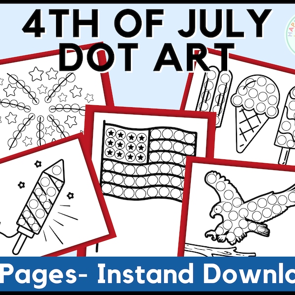 4th July Dot Marker Etsy 4th July Dot Marker Etsy