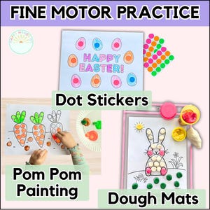 Easter Dot Art Preschool Worksheets For Kids Dot Marker Toddler Easter Preschool Centers March Activities PreK Easter Coloring Pages Dotter image 4