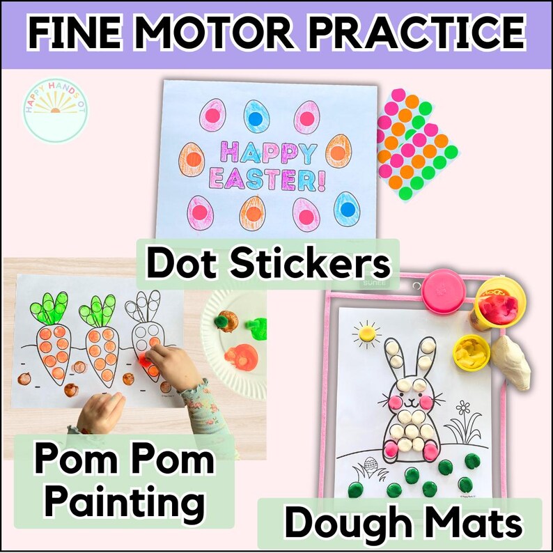 Easter Dot Art Preschool Worksheets For Kids Dot Marker Toddler Easter Preschool Centers March Activities PreK Easter Coloring Pages Dotter image 4