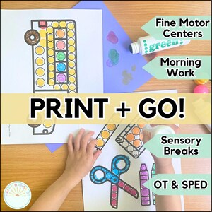 Back To School Coloring Fall Dot Marker First Day of School Coloring Fall Coloring Pages Preschool Centers Simple Homeschool PreK Worksheets image 3