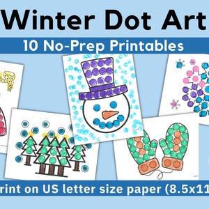 Winter Preschool Dot Marker Toddler Winter Break Winter Coloring Page