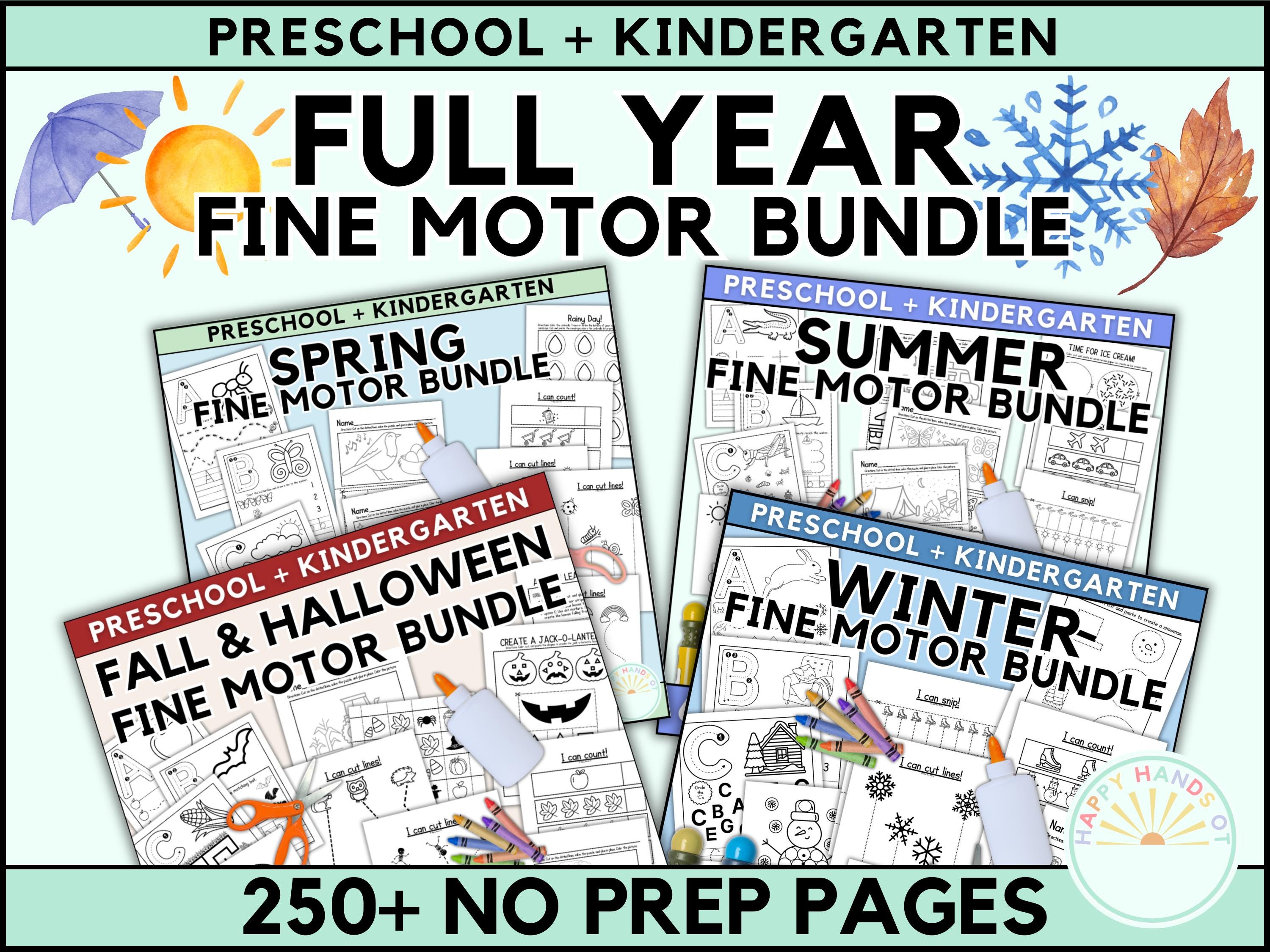 PRINTABLE BUNDLE - Full Year of Fine Motor Preschool Worksheets ...