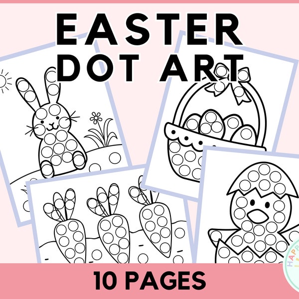 Easter Dot Art Preschool Worksheets For Kids Dot Marker Toddler Easter Preschool Centers March Activities PreK Easter Coloring Pages Dotter