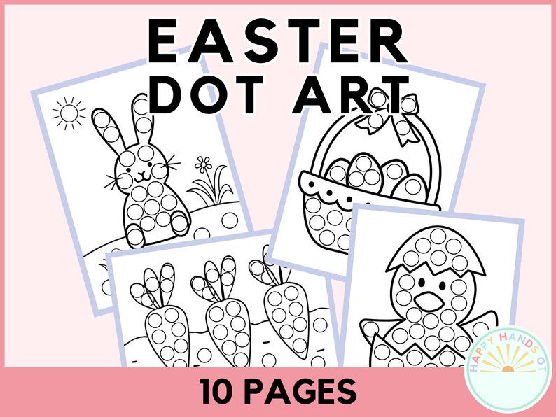 Easter Dot Art Preschool Worksheets For Kids Dot Marker Toddler Easter Preschool Centers March Activities PreK Easter Coloring Pages Dotter image 1