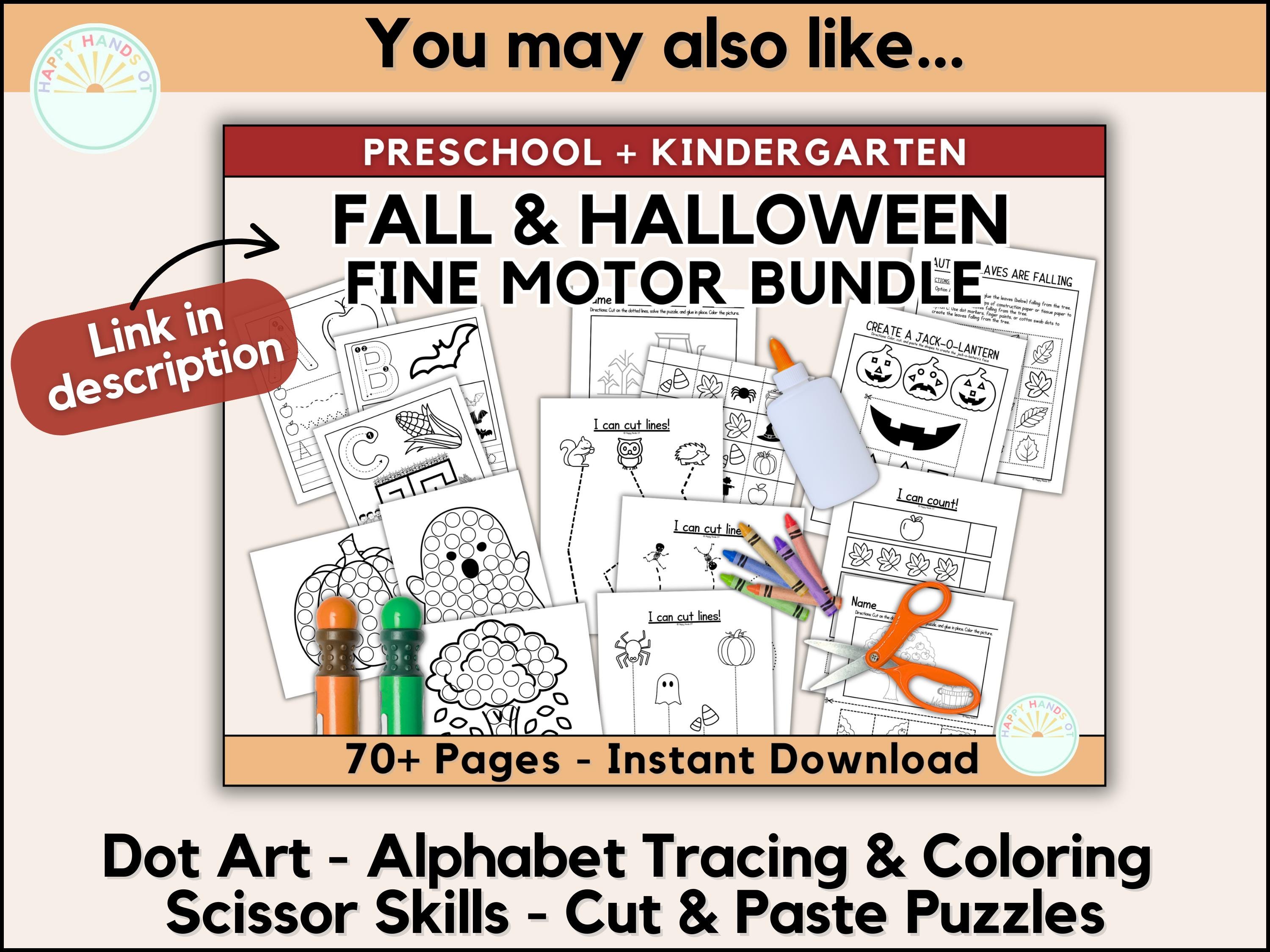 Back to School Coloring Fall Dot Marker First Day of School Coloring ...