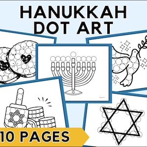 Hanukkah Dot Art Hanukkah Crafts Winter Preschool Fine Motor Pre K Worksheets Hanukkah Coloring Chanukah Printables Hanukkah Dot Markers