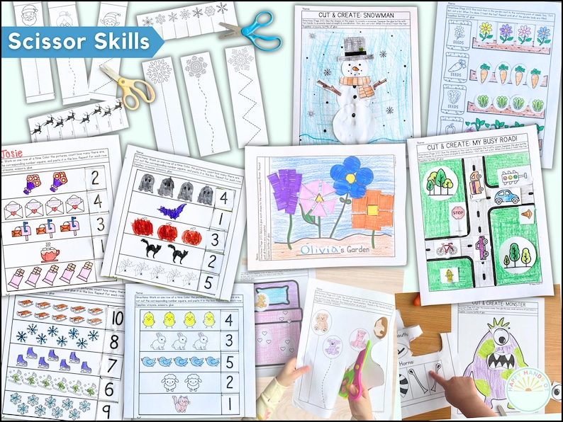 Fine Motor Skills BUNDLE Occupational Therapy Preschool Activities: OT Scissor Skills, Preschool Tracing, Dot Marker Printables Morning Work image 6