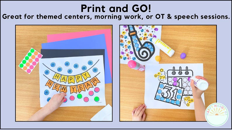2026 Kids New Years Coloring Pages Dot Marker Toddler New Years Eve ...