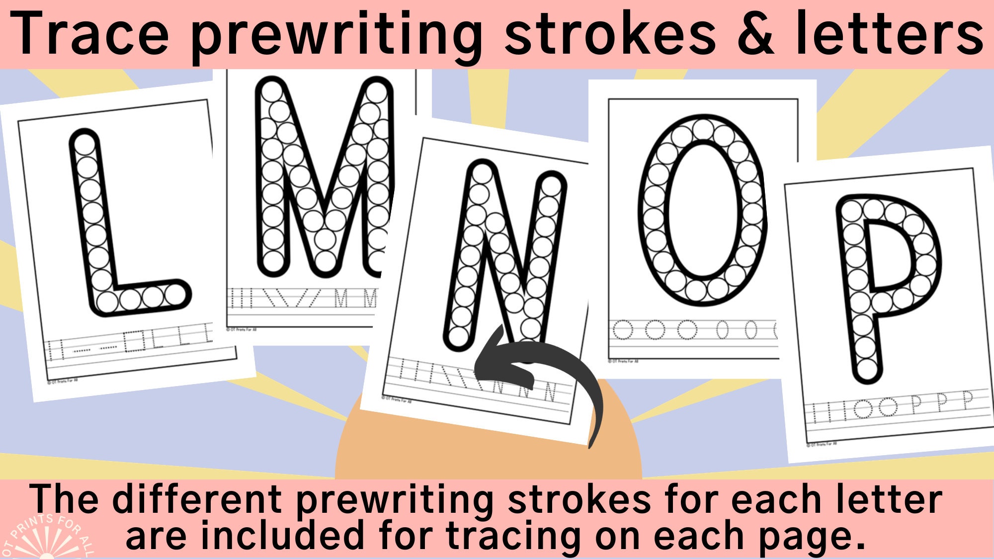 Alphabet Dot Art Preschool Worksheets for Kids ABC Tracing Worksheet