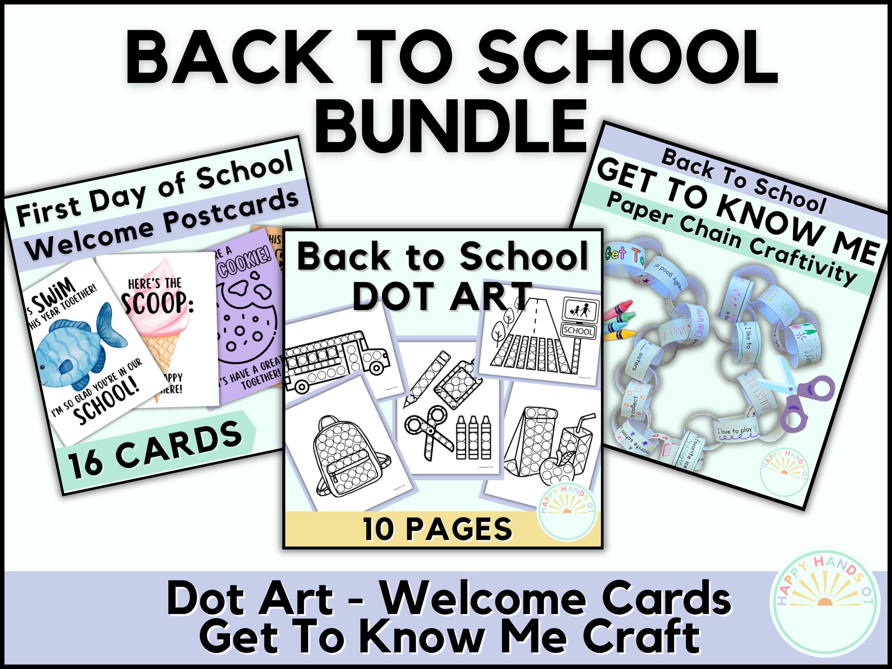 PRINTABLE BUNDLE - Back to School Coloring Dot Marker First Day of ...