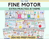 Fine Motor Skills BUNDLE Occupational Therapy Preschool Activities: OT Scissor Skills, Preschool Tracing, Dot Marker Printables Morning Work