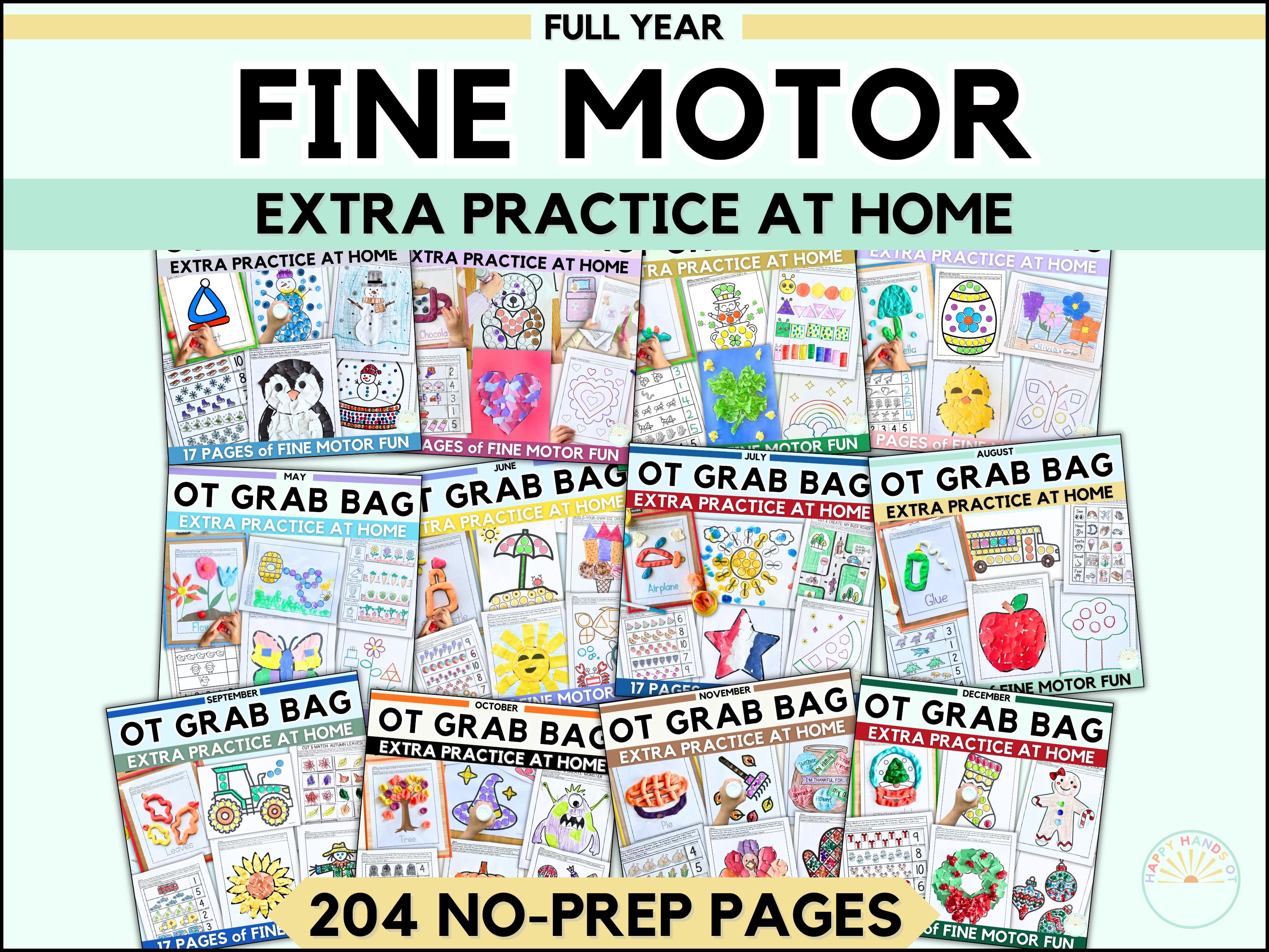 Fine Motor Skills BUNDLE Occupational Therapy Preschool Activities: OT ...