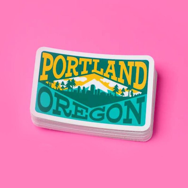 Portland Oregon Skyline Sticker - Waterproof City Decal - Etsy