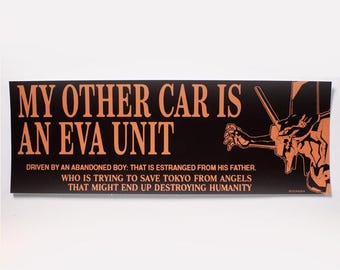 Neon Genesis Evangelion Angel Bumper Sticker - Weatherproof Vinyl Decal
