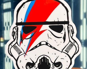 Ziggy Trooper Vinyl Sticker - Bowie Sci-Fi Mashup Decal