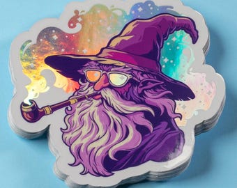 Wizards Galaxy Vinyl Sticker - Celestial Magic Die-Cut Decal
