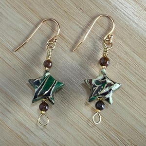 Origami Star Earrings