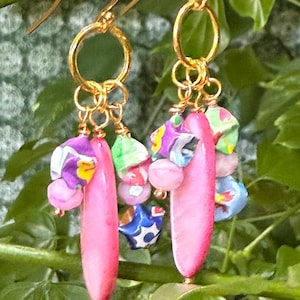 Charms and Origami Star Earrings