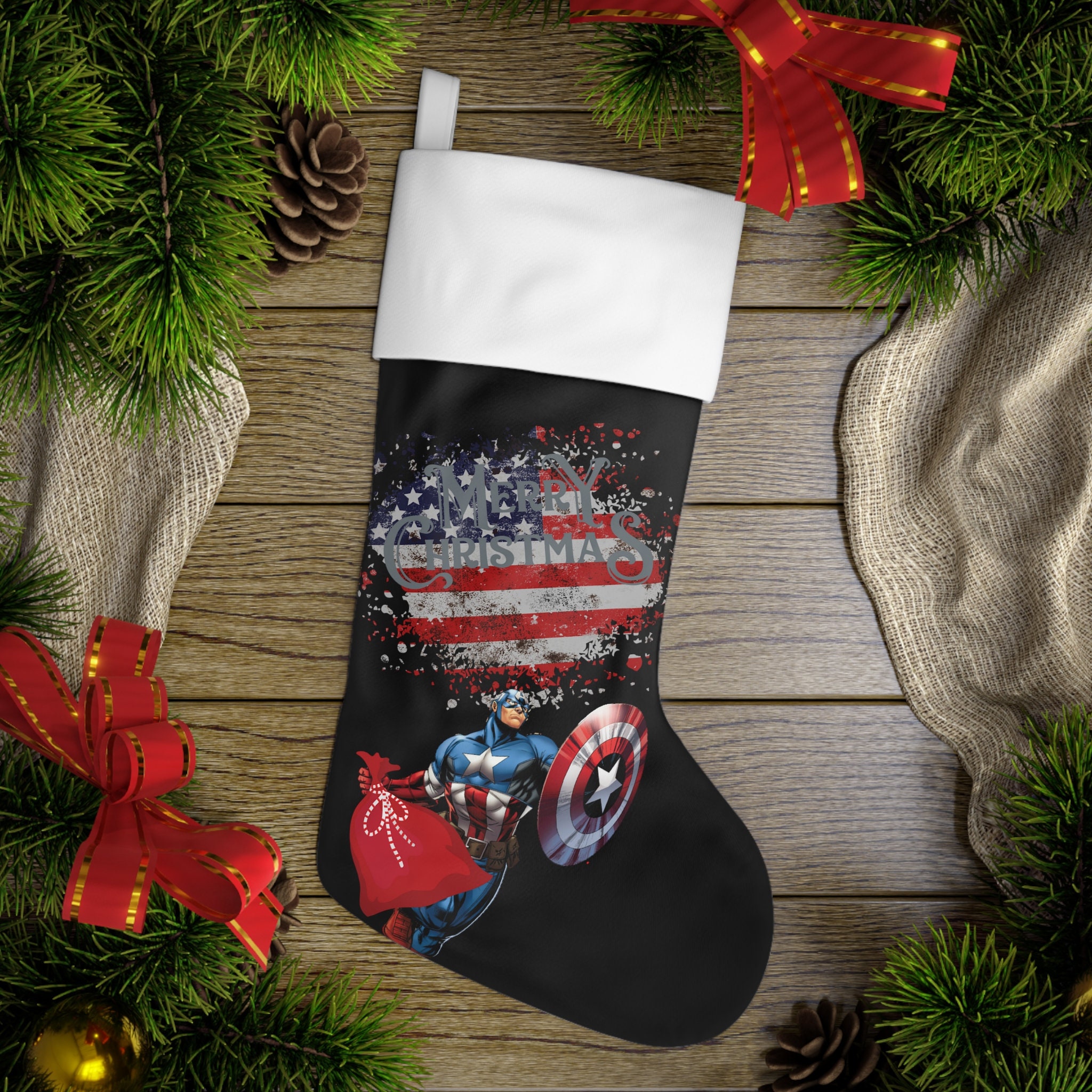 Discover Captain America Christmas Stocking