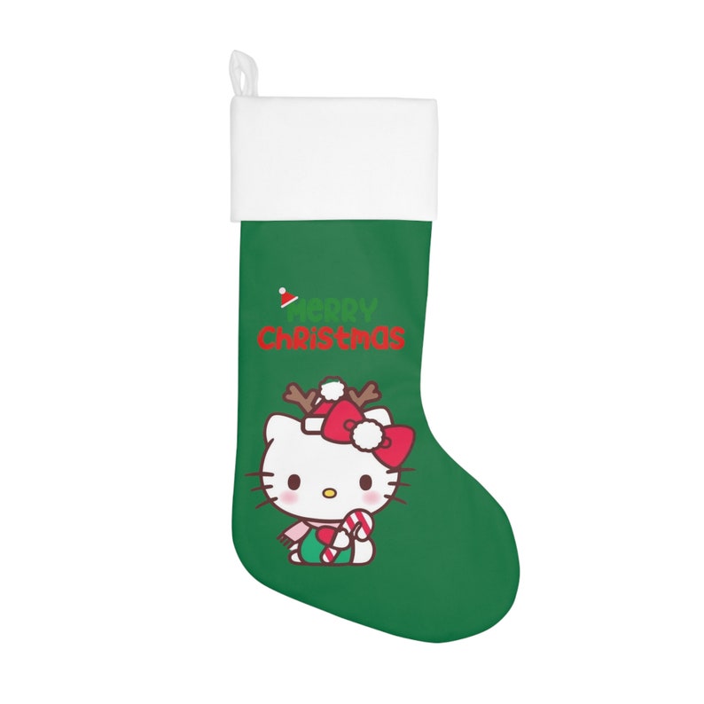 Hello kitty christmas stocking hello kitty holiday stocking etsy