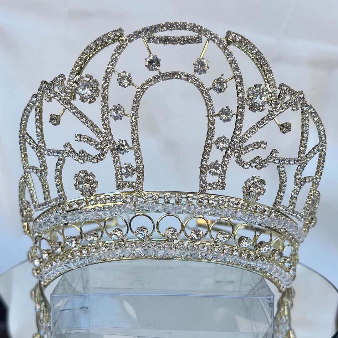 Crown, Tiara, Beautiful Horseshoe Crown, Horse Tiara, Gold Horseshoe
