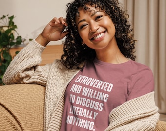 Camiseta de mujer extrovertida - Extrovertidas, regalo de cumpleaños para mujeres, camisetas divertidas para mujeres, extrovertidas