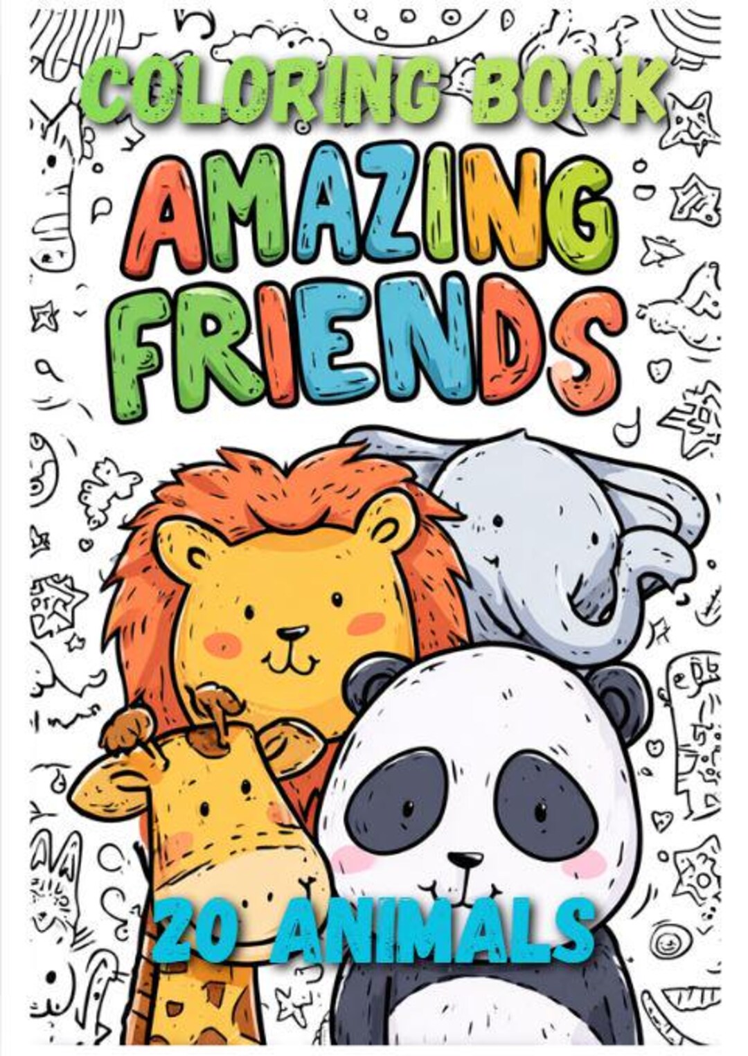 20 Animal Coloring Book for Kids / Children | 20 Printable Pages (PDF ...
