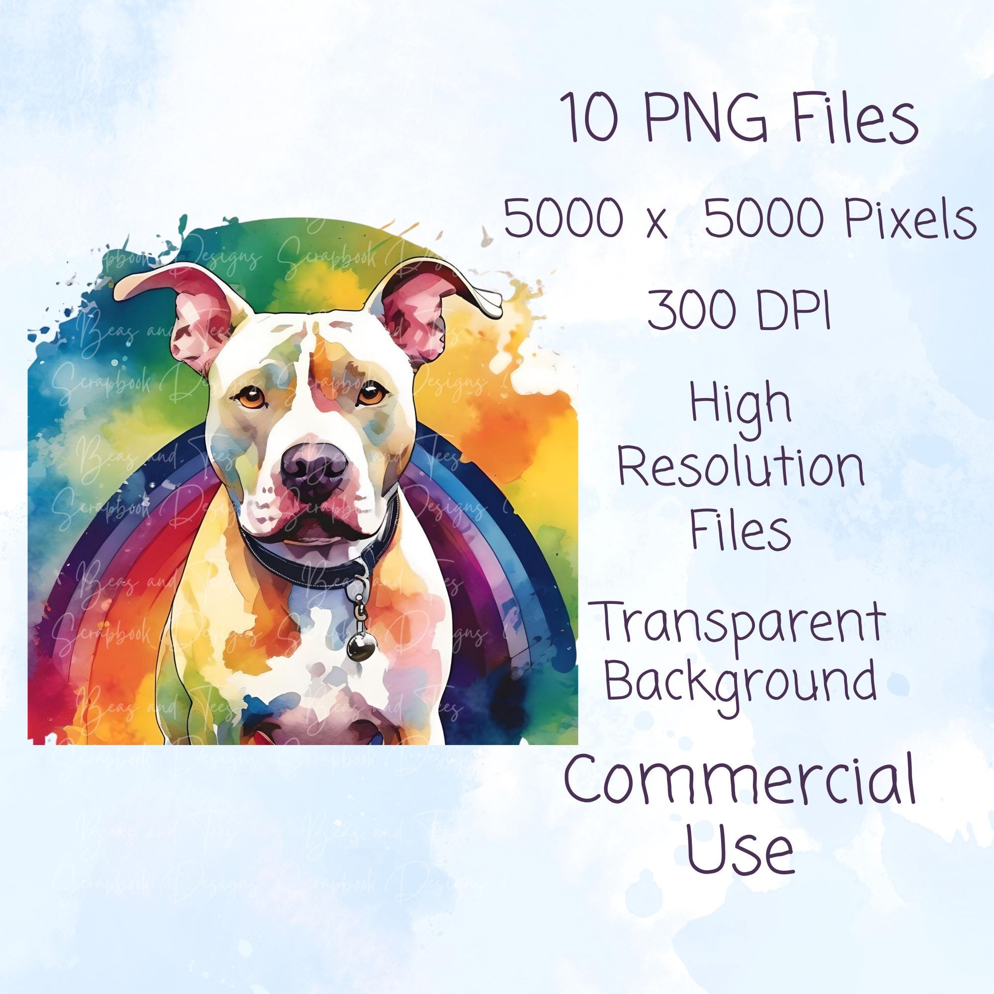 Rainbow Bridge Dog Watercolor Clipart Pet Memorial Art Digital Download ...